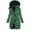 Green, variant on Coorders Women's Heavyweight Winter Jacket with Hooded, Snow Water Repellent Outwear Puffer Jacket Coat ,Women's Plus Green,Size XXXXL