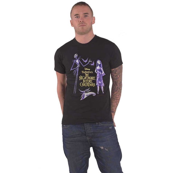 The Nightmare Before Christmas Unisex T-Shirt: Purple Characters (Embellished)