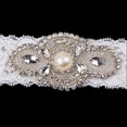 thumbnail image 2 of Jarretera con Encaje Flor Diamante Falso Accrsorio de Esposa para Casamiento Accesorio Nupcial yotijar Liga nupcial del cordón de la boda, 2 of 7