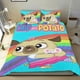 thumbnail image 1 of Chip y Potato Conjunto de sábanas temático, trío de piezas, cómodo y amigable con la piel, diseño único, regalo de decoración para el hogar para familiares, amigos y fans,173cm *218cm, 1 of 6