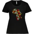 thumbnail image 3 of Inktastic Black History Month Africa in Handmade Textile Fabric Women's Plus Size T-Shirt, 3 of 5