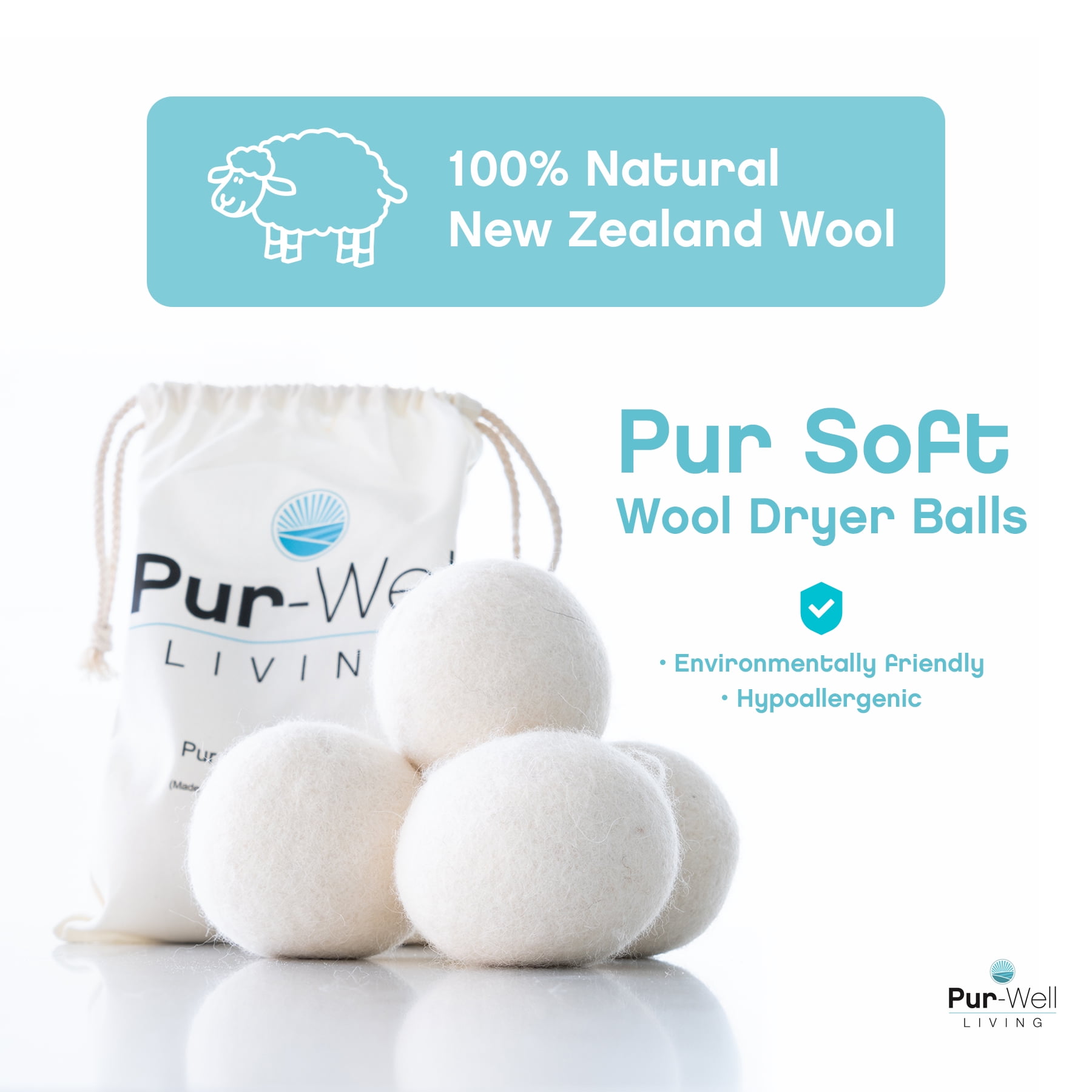 5 15Pcs Natural Fabric Wool Dryer Ball Laundry Wrinkle-free Softener 6cm 10 