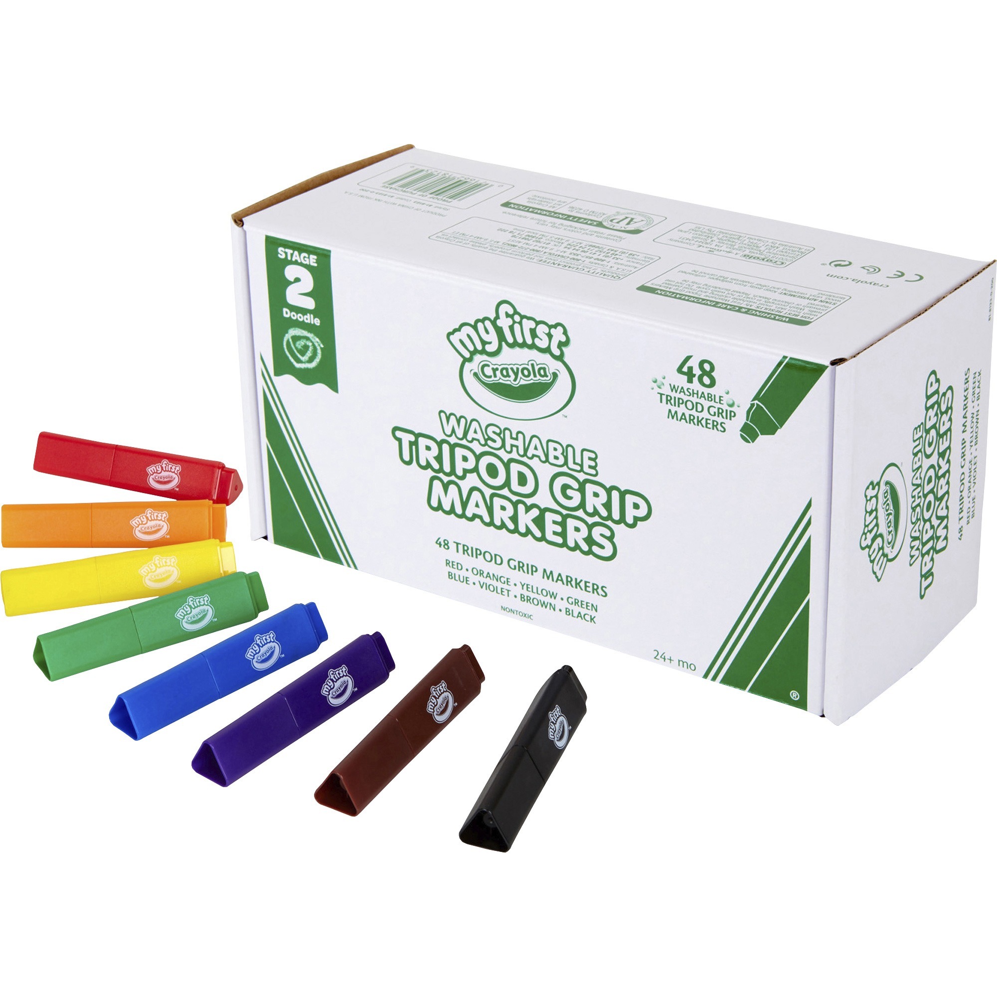 Crayola My First Washable Tripod Grip Markers, 48 / Pack (Quantity