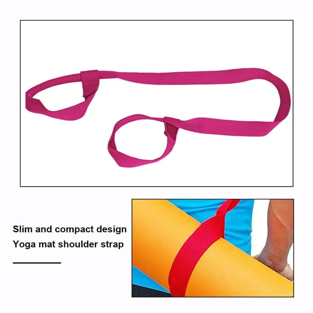 Yoga Mat Carrier Yoga Pad Adjustable Carrying Sling yoga mat adjustable  Strap Cotton Shoulder Belt Fitness Accessory, Bright Red 