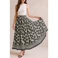 thumbnail image 2 of Moomaya Women's Chiffon Maxi Skirt with Lining - 40" Long Printed Skirt for Beach, Summer Outfits, High Waist Flowy Skirt, 2 of 7