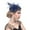 5#Navy, variant on Harpily Clearance Summer Hair Accessories for Young Womens Flower Headband Ribbons Feathers Headwear Women Mesh Tea Hat Party Bridal