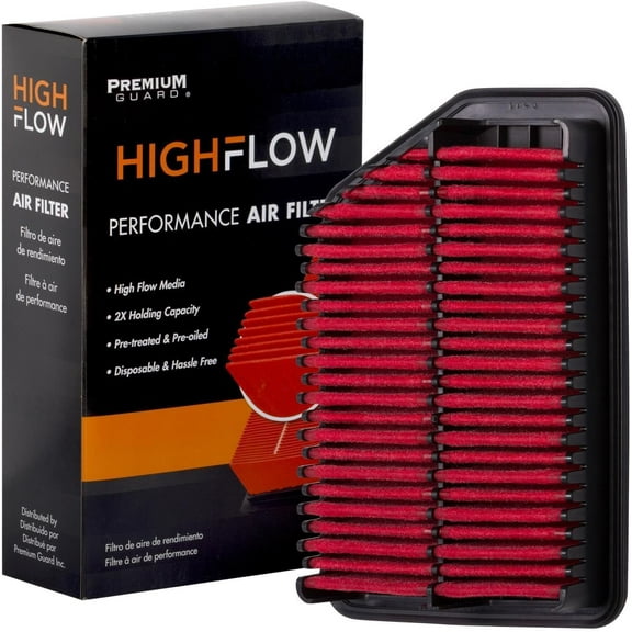 HIGHFLOW High Performance, Pre-Oiled Disposable Engine Air Filter PA6166X | Fits 2021-2024 Hyundai Creta, 2022-2024 Creta Grand, 2011-2016 Elantra, 2014-2018 Kia Forte