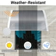 thumbnail image 6 of Yescom 2Pcs 40"x40" Door Window Awning Whole One-piece Polycarbonate UV30+ Patio Rain Snow Protection Transparent White, 6 of 9