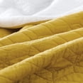 thumbnail image 5 of Kasentex  3-Piece Designer Oversize Quilt Set Soft Cotton Bedspread Coverlet Sets Mustard Yellow Twin, 5 of 5