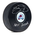 thumbnail image 1 of Joe Sakic Rondelle de Hockey Avalanche du Colorado Autographiée avec Note HOF, 1 of 1
