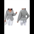 thumbnail image 2 of Blusa de Verano para Mujer, , con Rayas y Botones en la Parte Delantera, de Larga. Negro S, 2 of 6