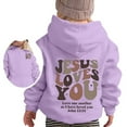 thumbnail image 4 of Cnbwig Girls Hoodies Kids Casual Tops Letter Printed Hoodies Toddler To Big Kids Long Sleeve Sweatshirt Pullover Drop Shoulder Jacket with Pocket Hoodies Shirts Fall Clothes B-Light Purple 6-7 T, 4 of 4