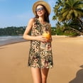 thumbnail image 3 of Fotbe Animal Leopard Vestido de Verano sin Mangas para Mujer – Vestido Midi Línea A, Estilo Camiseta Floral, Vestido Playero Casual y Fluido, 3 of 7