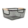thumbnail image 2 of Tongina Metal Wire Bin Basket with Wooden Handle Container Multifunctional Kitchen Organizer Fruit Basket for Home Office Lightweight L 35.5x22.5x15.5cm, 2 of 8