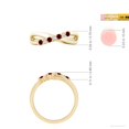 thumbnail image 5 of ANGARA Natural Round Ruby and Diamond Crossover Ring in 14K Yellow Gold for Women (Size-2mm) | July Birthstone, Birthday, Anniversary, Jewelry Gift for Women | Natural Ruby Ring, 5 of 9