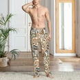 thumbnail image 4 of Salouo Floral Paisley Print Pajama Pants for Men, Lounge Pants Elastic Waistband Casual Men's sleepwear Loungewear Sleep Pajama Pant -Small, 4 of 7