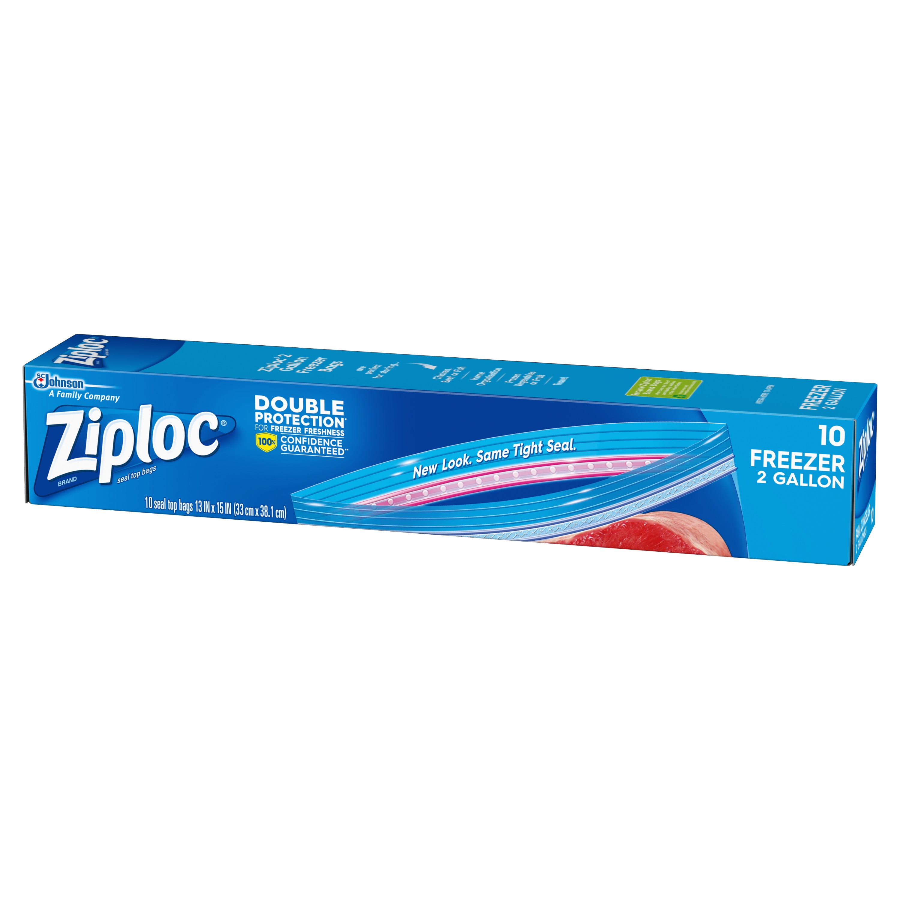 Ziploc 2-Gallon Storage Bags- Zipper- Clear- LOT OF (15) Bags