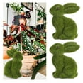 thumbnail image 3 of 3 unids Flocked Bunny Statues Decoraciones de conejo de Pascua Decoraciones encantadoras del patio, 3 of 4