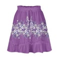 thumbnail image 6 of Cavosen Plus Size Skirt Elastic Waist Mini Skirts A Line Floral Short Skirts Elegant Cute Workout Club Skirt, 6 of 7