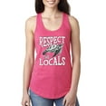thumbnail image 2 of Wild Bobby Respect The Locals Save Our Oceans Turtle Animal Lover Ladies Racerback Tank Top, Hot Pink, Large, 2 of 6