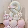 thumbnail image 4 of Ballon LVMOQIQIU 40 Pouces Blanc Numéro 17 Blanc Crème 2 Pcs, 4 of 6