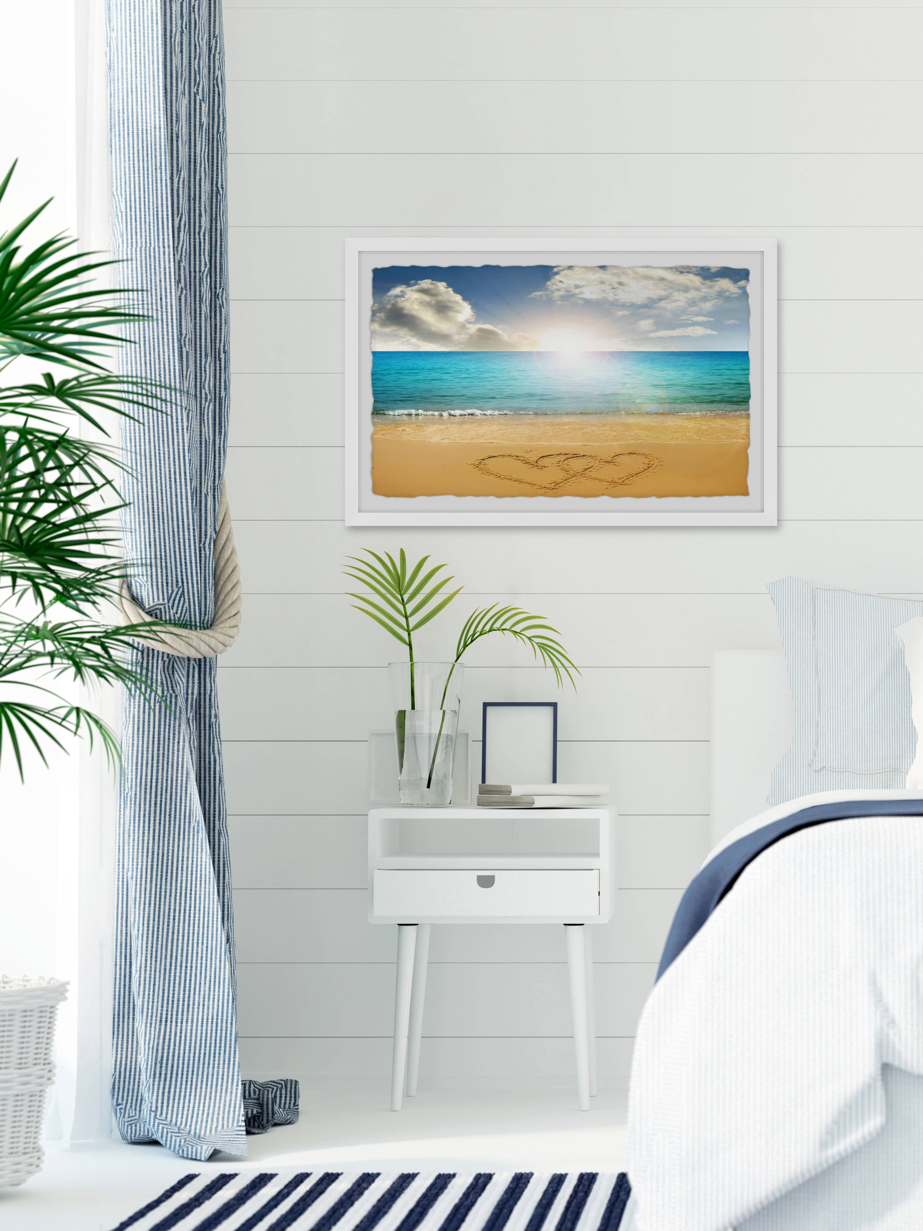 Hearts Linked Framed Painting Print