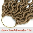 thumbnail image 2 of SHCKE 20" Long Braided Hair Wig Locs Crochet Hair Ginger Brown Dreadlock Wig Synthetic Curly Wavy Crochet Hair for Women, 2 of 5
