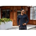 thumbnail image 3 of COOFANDY Men's Long Sleeve Lightweight Knit Polo Shirt - Fashion Casual Collared T-Shirt Sweater, 3 of 8