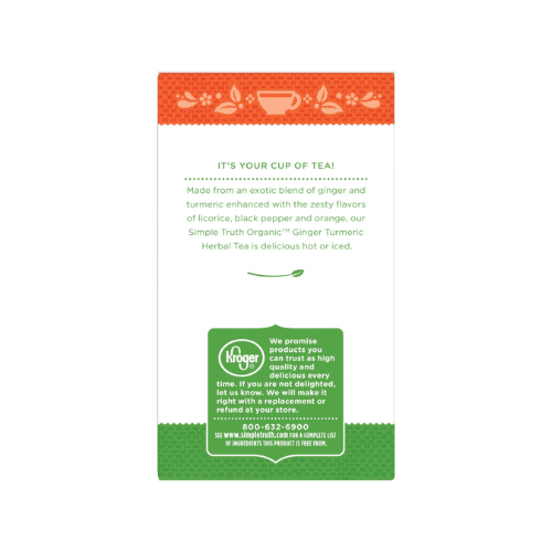 Simple Truth Organic Elderberry Herbal Tea,Tea Bags,Simple Truth Organic Hibiscus Strawberry & Raspberry Herbal Tea,Tea Bags, Simple Truth Organic Ginger Turmeric Herbal Tea,3 Pack
