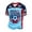 Sky Blue, variant on USA 2026 Soccer Cup V-Neck Jersey for Men, Short Sleeve Football Shirt with "USA SOCCER" & Stars Stripes Graphic, Breathable Athletic Fan Top, 1 PC Black L