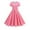 ♘266-Pink, variant on Women's Polka Dot Fashion Strap Slimming Vintage Flared Dress - Relaxed Mini Dress with Classic Pattern