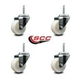 thumbnail image 2 of 3 Inch Nylon Wheel Swivel 5/8 Inch Threaded Stem Caster Set Service Caster, 2 of 2