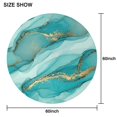 thumbnail image 6 of Cyan Marble Gold Spot Pattern Round Tablecloth 60"x60",Wrinkle Wipeable Table Cloth for Kitchen Dining Room Picnic Patio Party, 6 of 6