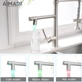thumbnail image 3 of Aimadi Grifo De Cocina Abatible Con Rociador Grifo De Fregadero De Cocina De Níquel Cepillado De Acero Inoxidable De Una Sola Manija Comercial Con Luz Led, 3 of 5