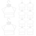 thumbnail image 1 of OULII Childrens Suit Hanger 10Pcs Simple Shape White Plastic Protect Shoulder Clothes Store Indoor Hanging, 1 of 7