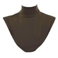 thumbnail image 1 of Cache-cou Détachable pour Femmes, Demi-Col Roulé en Coton pour Automne Hiver - Café, 1 of 8
