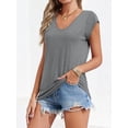 thumbnail image 6 of Womens' Cap Sleeve Casual Loose Fit Basic Shirts Tank Tops, 6 of 7