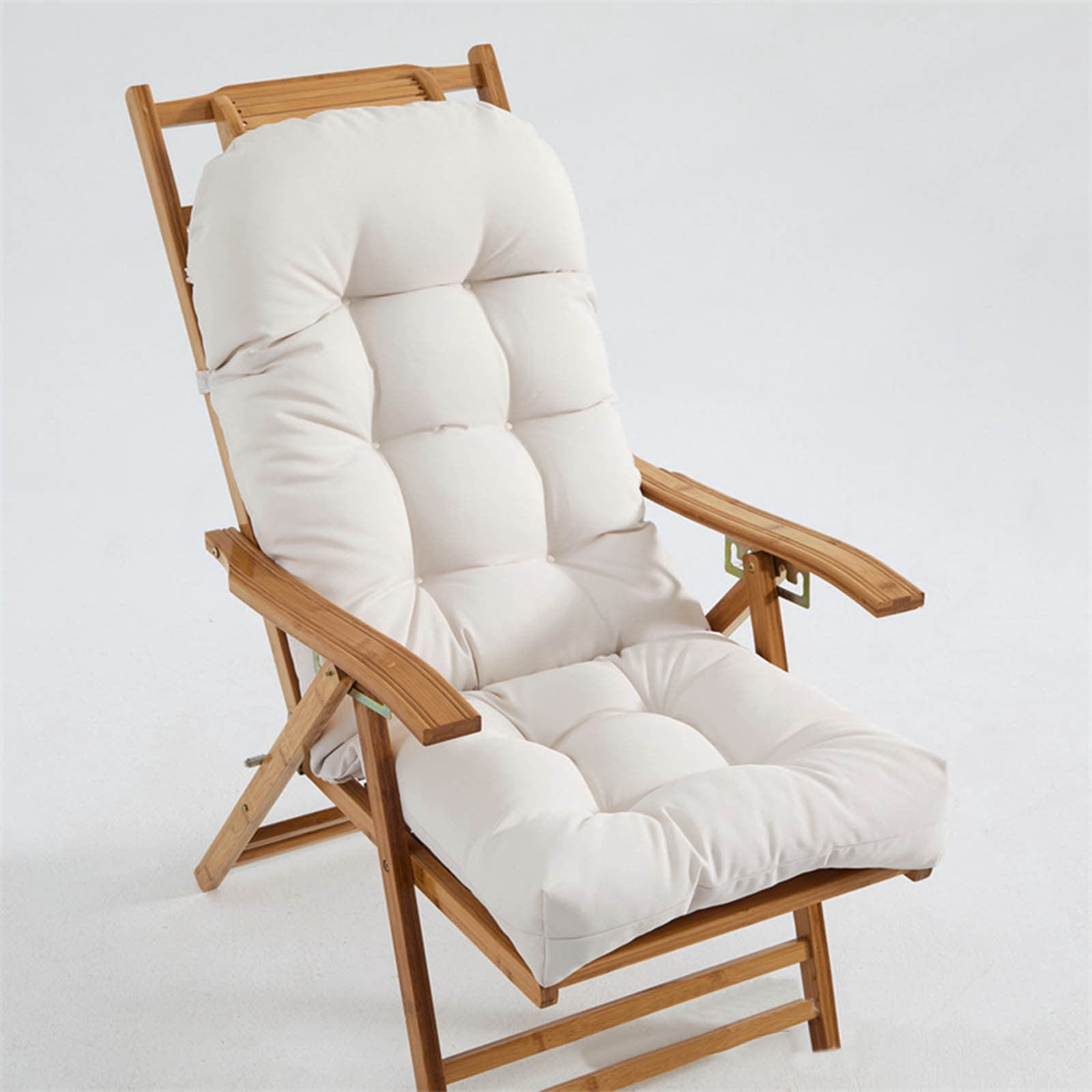 yulier Rocking Chair Cushion, Outdoor High Back Chair Cushion with Ties, Indoor Seat/Back Chair Cushion, Thickened Tufted Chair Pad Replacement Cushion, Patio Furniture Cushion, 19.69" x 43.3"