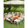 thumbnail image 3 of Outdoor Tablecloth with Umbrella Hole and Zipper, Hello Autumn Rectangle Table Cloth 60x120 Inch Waterproof Tablecloth, Vintage Pumpkins Thanksgiving Botanical Picnic Table Cover for Patio Camping, 3 of 7