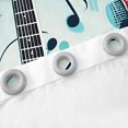 thumbnail image 4 of 2 Panels,42"X63" Music Darkening Curtains,Chic Guitar Audio Curtains,Rock Music Instrument Window Treatments,Musical Notes Window Curtains Drapes Room Decor,Blue Black, 4 of 6