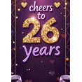 thumbnail image 5 of LUUFILx Celebration Banner Cheers to 26 Years Anniversary Party Supplies Background Decorations Backdrop for Event Photography Props Milestone Celebration, 5 of 8