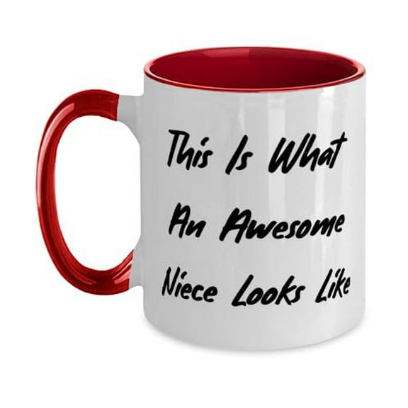 Unique Idea Niece Gifts, This Is What An Awesome Niece Looks Like, Fancy Two Tone 11oz Mug For Niece, Cup From Aunt, Fun gifts for nieces Toys, Dolls, Games, Books, Clothing, Jewelry