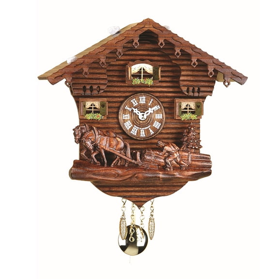 Kuckulino Black Forest Clock Swiss House with quartz movement and cuckoo chime  TU 2031 PQ
