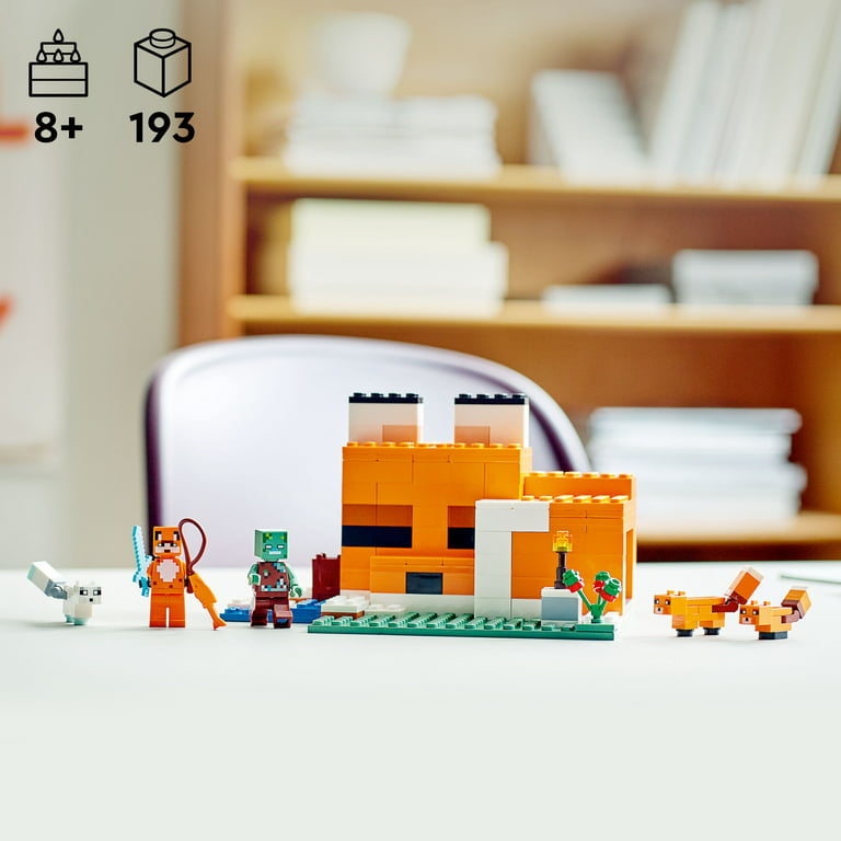 LEGO Minecraft The Fox Lodge House, 21178 Animal Toys, Birthday