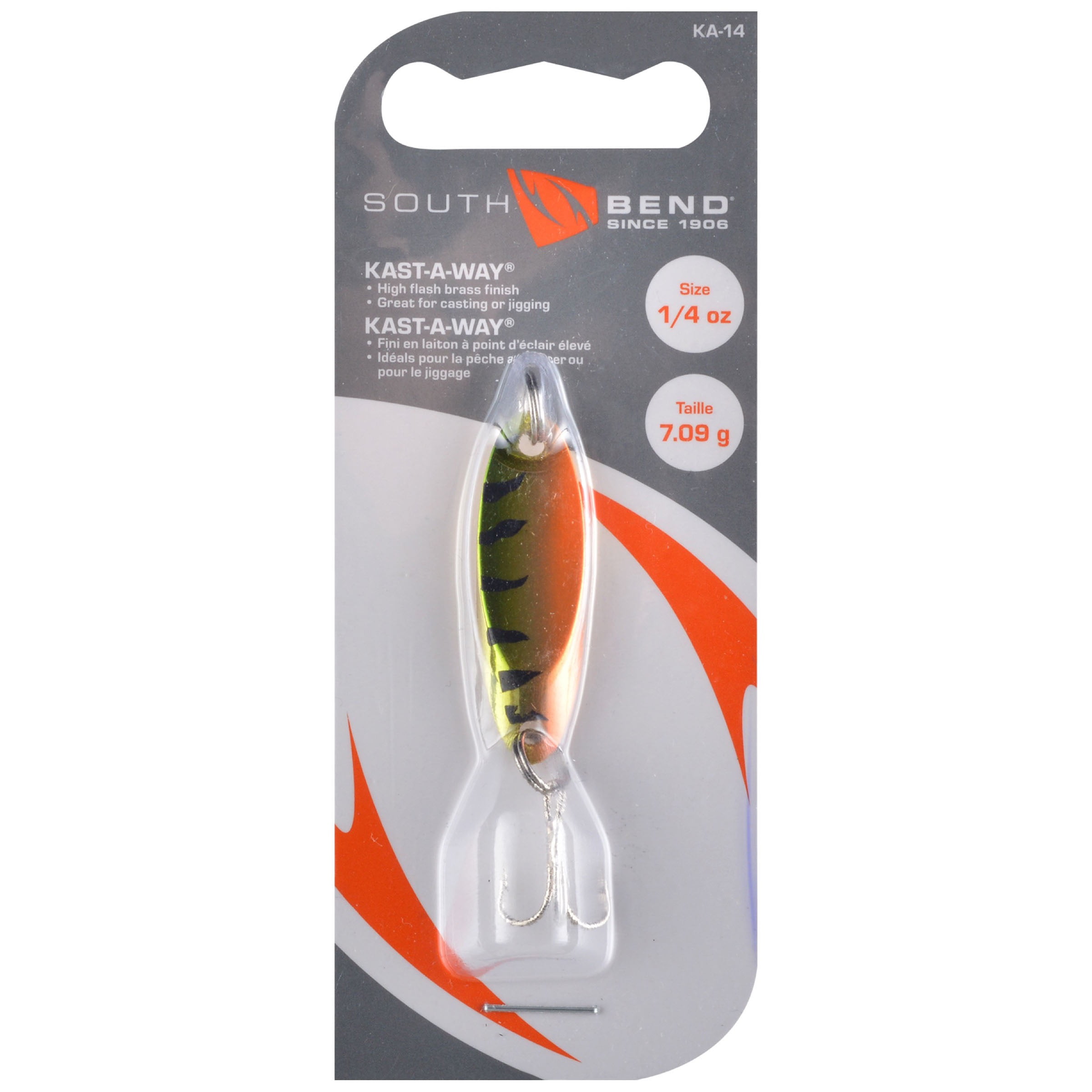 South Bend Techny Spinner 1/4 Oz – 5 Confezioni Esche Da Pesca A Spinning (Corpo Giallo Lama Argento)