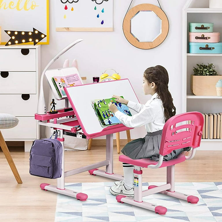 Study table and chair with lamp new arrivals