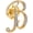 B, variant on Initial Letter Brooch Pin Small Lapel Pin Tie Tack Name Personalized Gifts for Women Men Gold A-Z