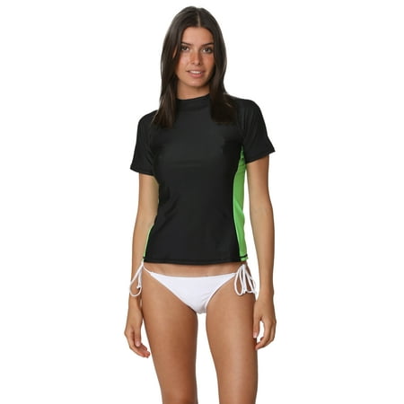 Ingear Womens Short Sleeve Rashguard Swimwear Rash Guard Athletic Swimsuit