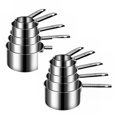 thumbnail image 1 of Oleegame 2PC Kitchen Utensils Set Delaman Premium 5 Piece Stainless Measuring Cup Set Accurate Kitchen Cooking Tools For Precise Liquid And Dry Ingredient Measurements Stackable Design Silver, 1 of 9