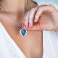 thumbnail image 3 of Blue Heart & Wing Necklace, 3 of 4